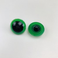 Očko zelené 20mm, našívacie - pár